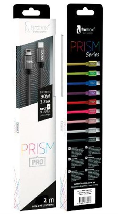 Cable Prism PRO 2 mts C a C color varios Foxbox