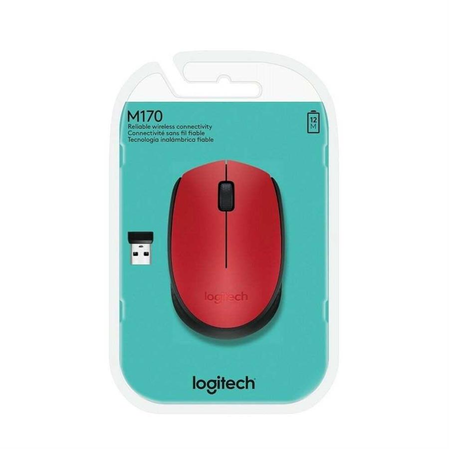 Mouse LOGITECH  INALAMBRICO M170 rojo
