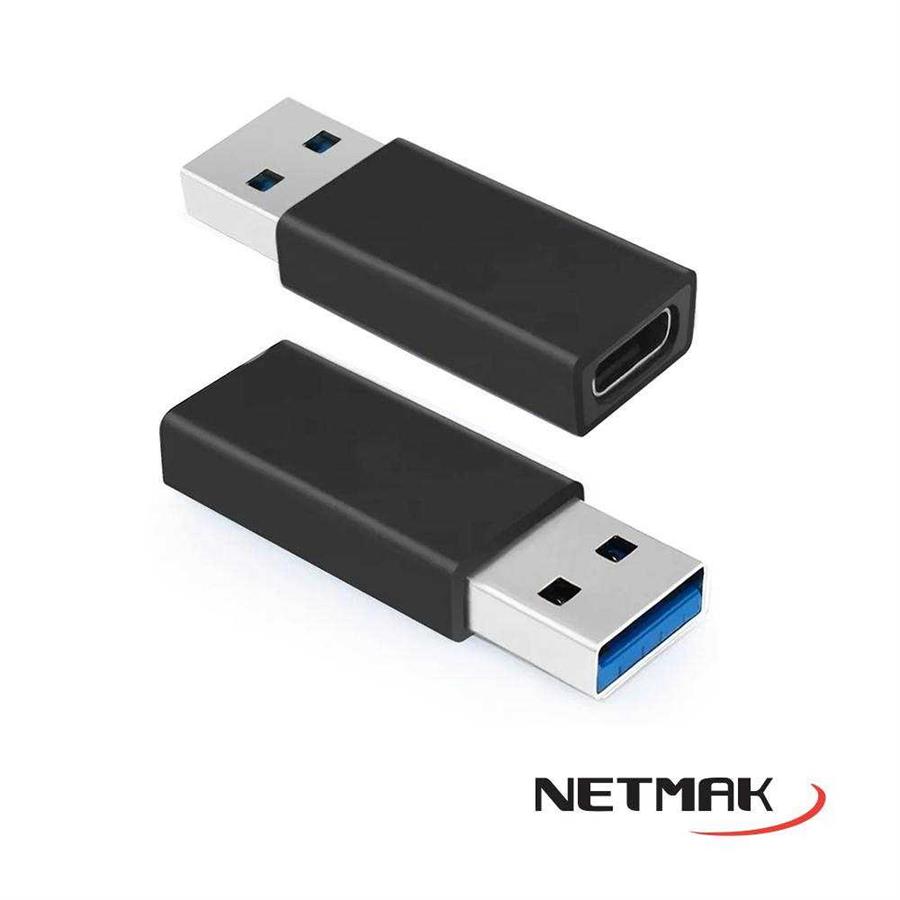 Adaptador USB 2.0 M a tipo C hembra Netmak nm-uc