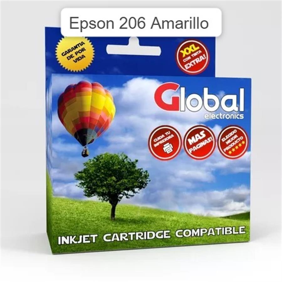 Cartucho Global 206 alternativo amarillo