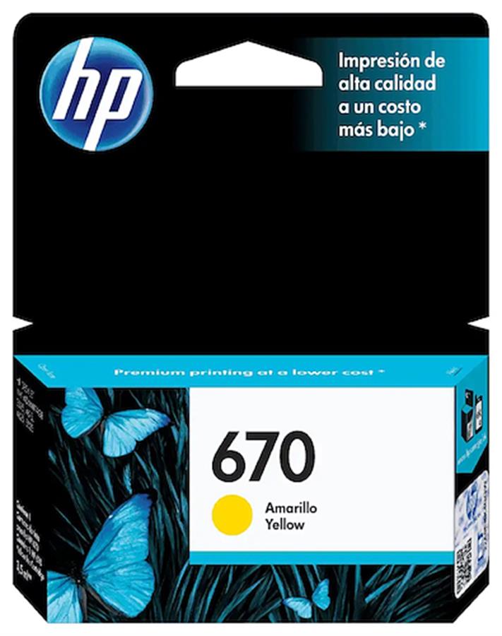 Cartucho HP 670 Original AMARILLO