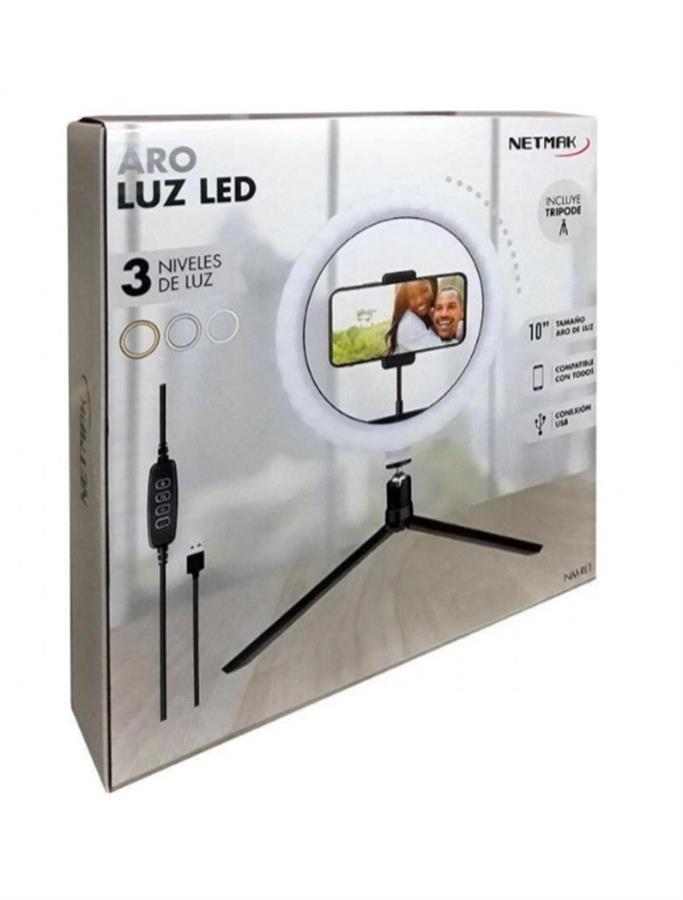 Aro led 10" para celular incluye tripode Netmak (NM-RL1)