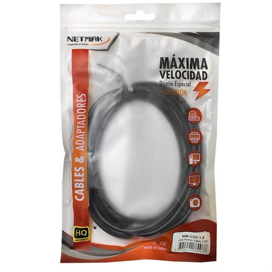 Cable Impresora 1.80 Mts. Netmak