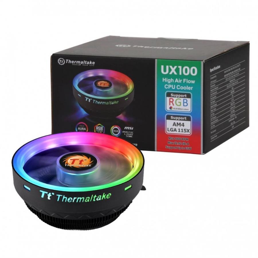 Cooler CPU Intel y AMD Thermaltake UX100 RGB