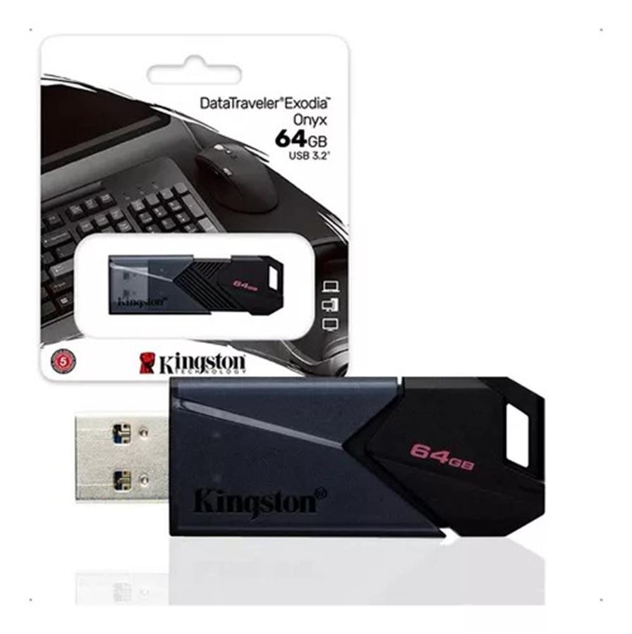 Pendrive Kingston 64GB Data Traveler Exodia Onyx (DTXON/64GB) USB 3.2