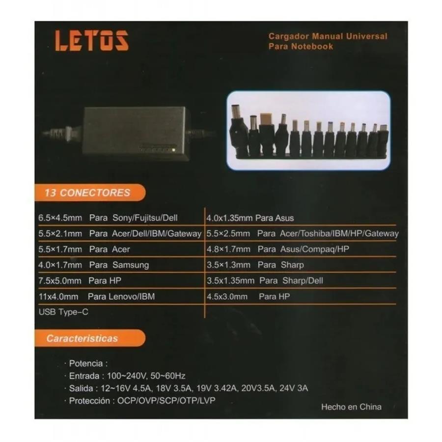 Cargador Universal Letos (LE-100)
