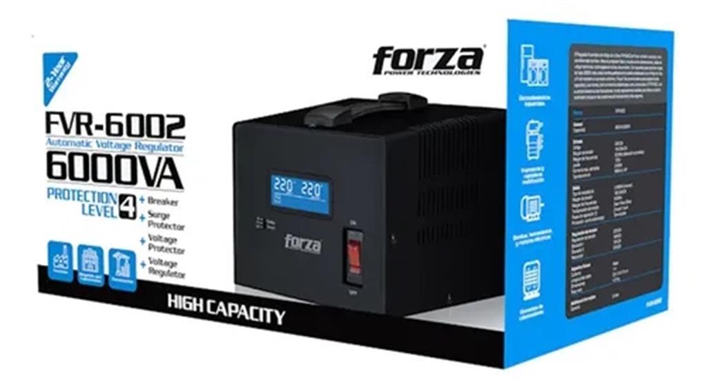 Estabilizador Forza FVR-6002 6000VA/3000W NEMA Uni