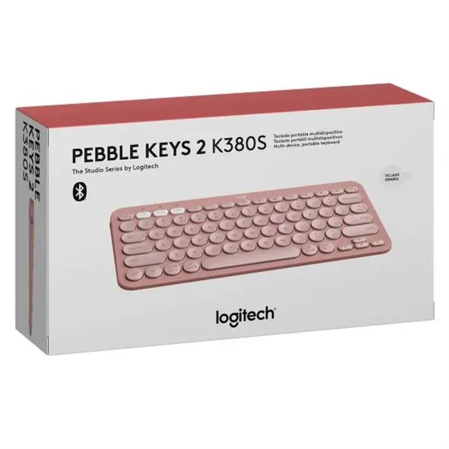 Teclado Inalámbrico Logitech Pebble 2 K380 Rosa