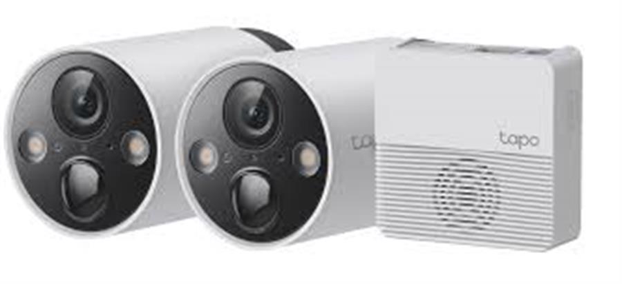 2 Camara IP a Bateria Full 2K QHD Color Exterior Dia/Noche+HUB TP-Link Tapo C420S2