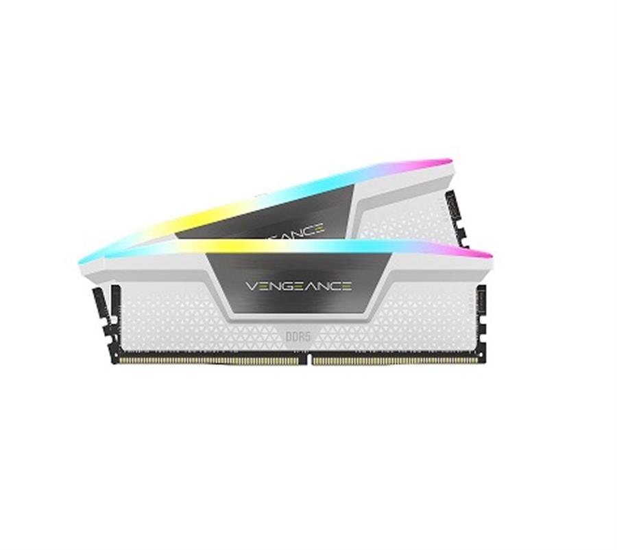Memoria DDR5 Corsair 64Gb (2x32Gb) 6400 MHz Vengeance RGB White CL32