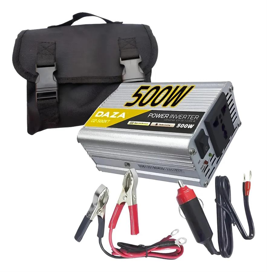 Inversor De Corriente Eléctrica Daza 500w Conversor Convertidor 12v A 220v Power Inverter Para Auto
