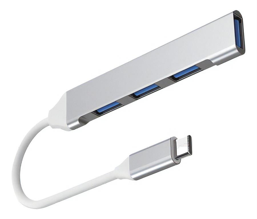 Hub USB Tipo-C a 3 puertos Usb 2.0 + 1 Usb 3.0 Netmak (NM-AC09)