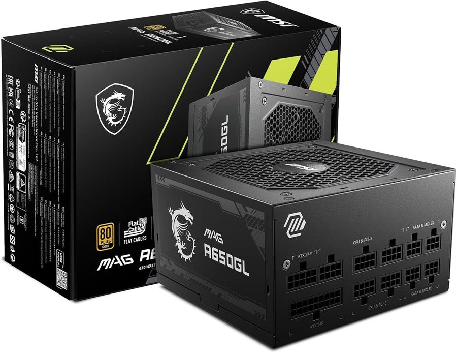 Fuente Msi Mag A850Gl 850W 80 Plus Gold Full Modular PCIE 5.1