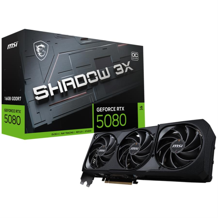 Placa de video MSI GeForce RTX 5080 Shadow 3X OC 16G