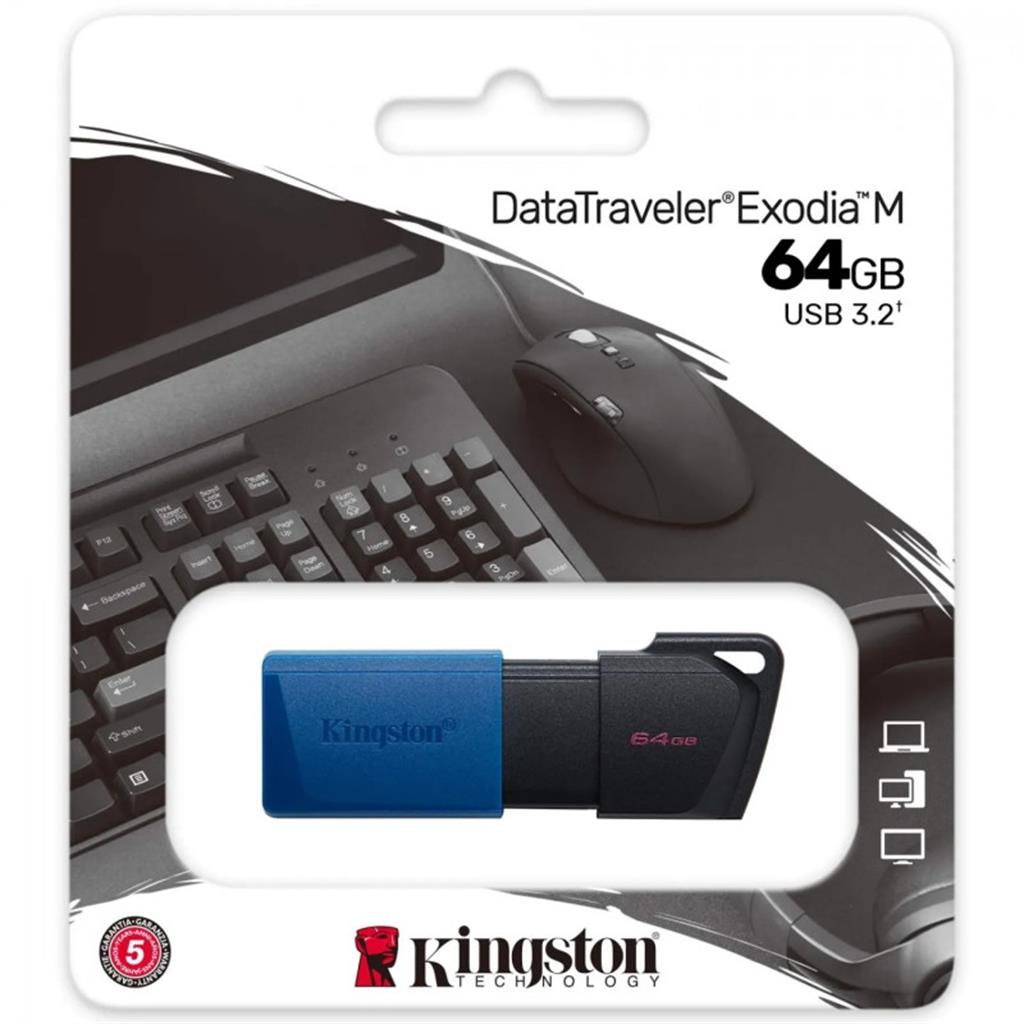Pen Drive KINGSTON Exodia S 64GB USB 3.2 Gen1 Neg.