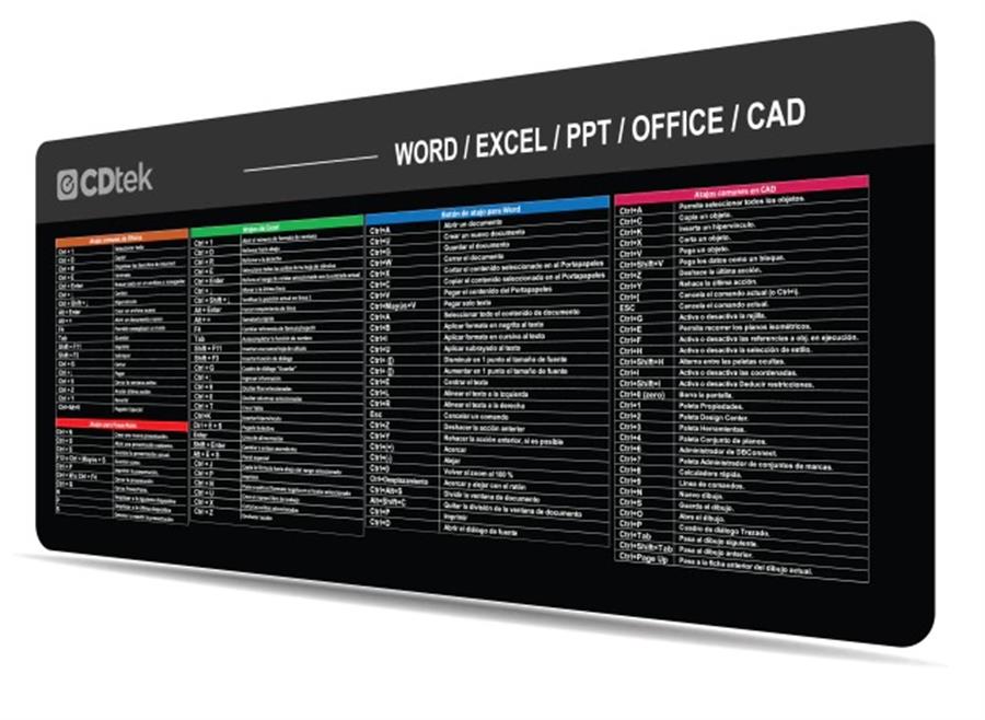 MousePad Atajos Excel/Office (84 x 38 cm)