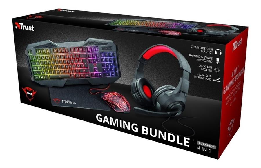 TRUST GAMING COMBO TECLADO 4EN1 GXT1180RW