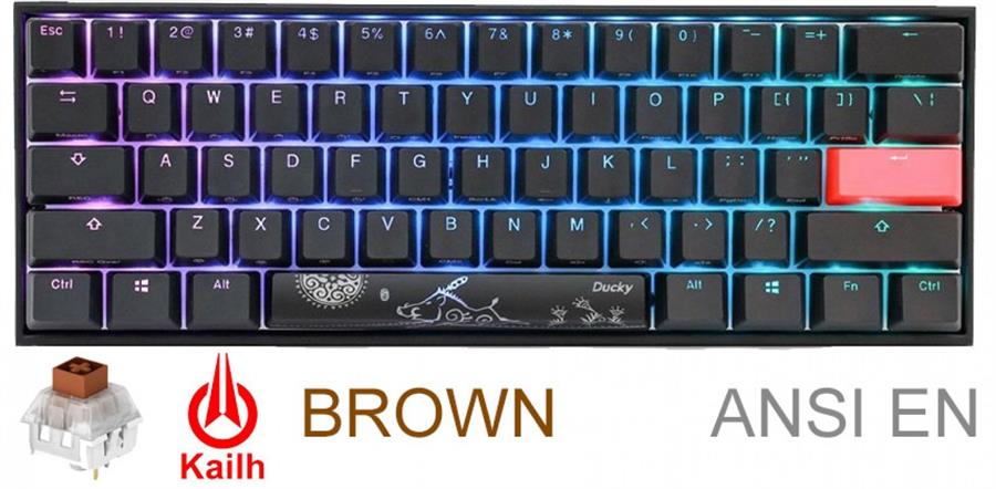 TECLADO DUCKY MECHA MINI V2 RGB Kailh BOX PBT DOUBLE-SHOT - INGLES (consultar colores de switch)