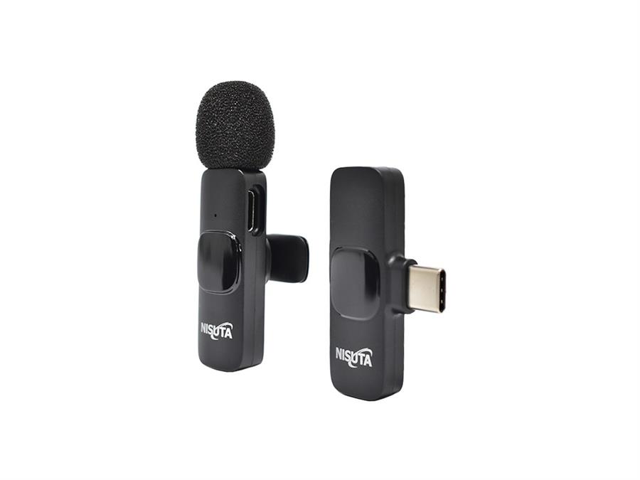 Microfono Inalambrico 2.4Ghz con Receptor USB-C Nisuta (NSMICW1)
