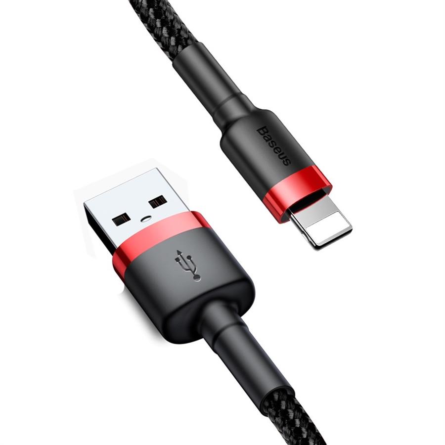 Cable USB a Lighting Baseus 3M (CALKLF-R91) Rojo/Negro