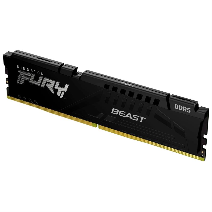 Memoria Ram UDIMM KINGSTON Fury Beast 16GB DDR5 6000MHz CL36 1.25V Single Negro