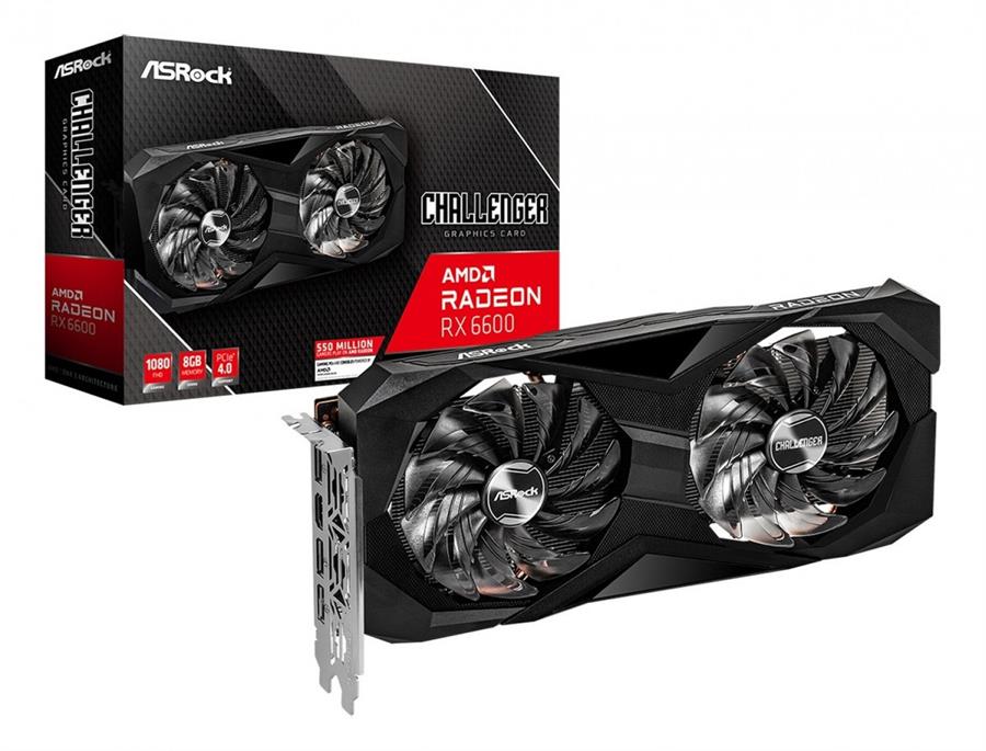 Placa De Video ASROCK RX 6600 8GB CHALLENGER