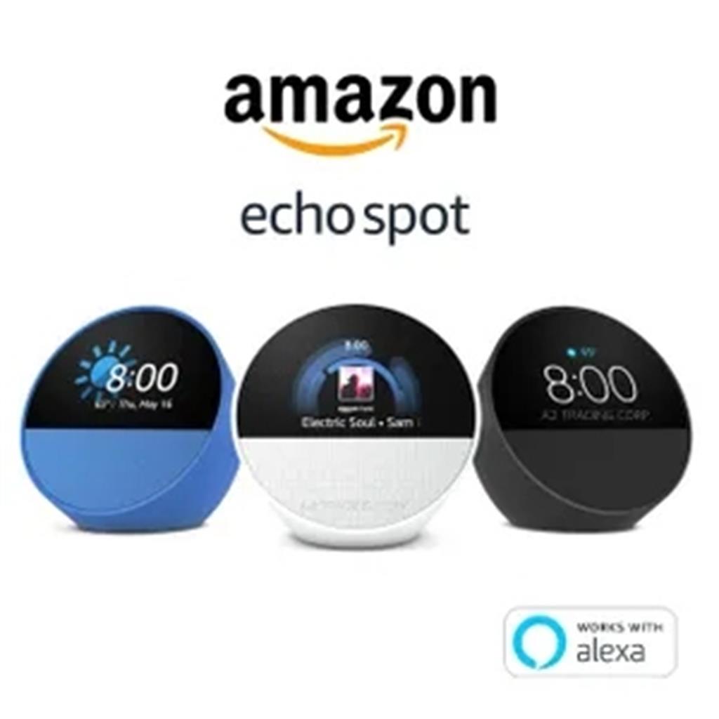 Amazon Home Smart Altavoz con Asistente Alexa y Display Echo Spot (BV84J9) (CONSULTAR COLORES)