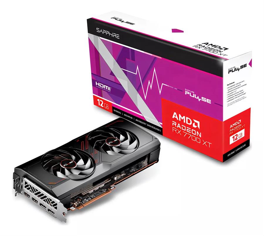 Placa de video Sapphire Pulse RX 7700 XT 12GB D6