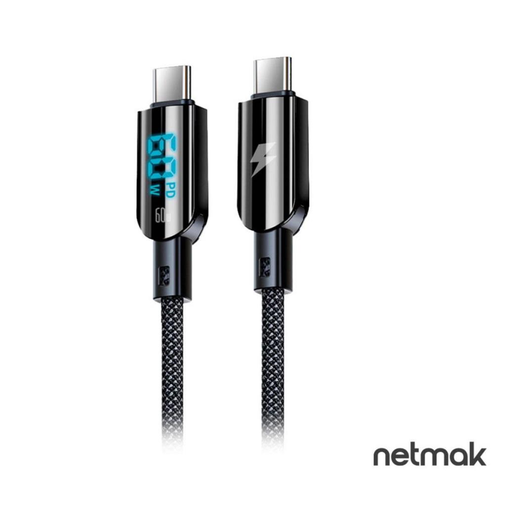 Cable USB-C a USB-C con display netmak (NM-125)