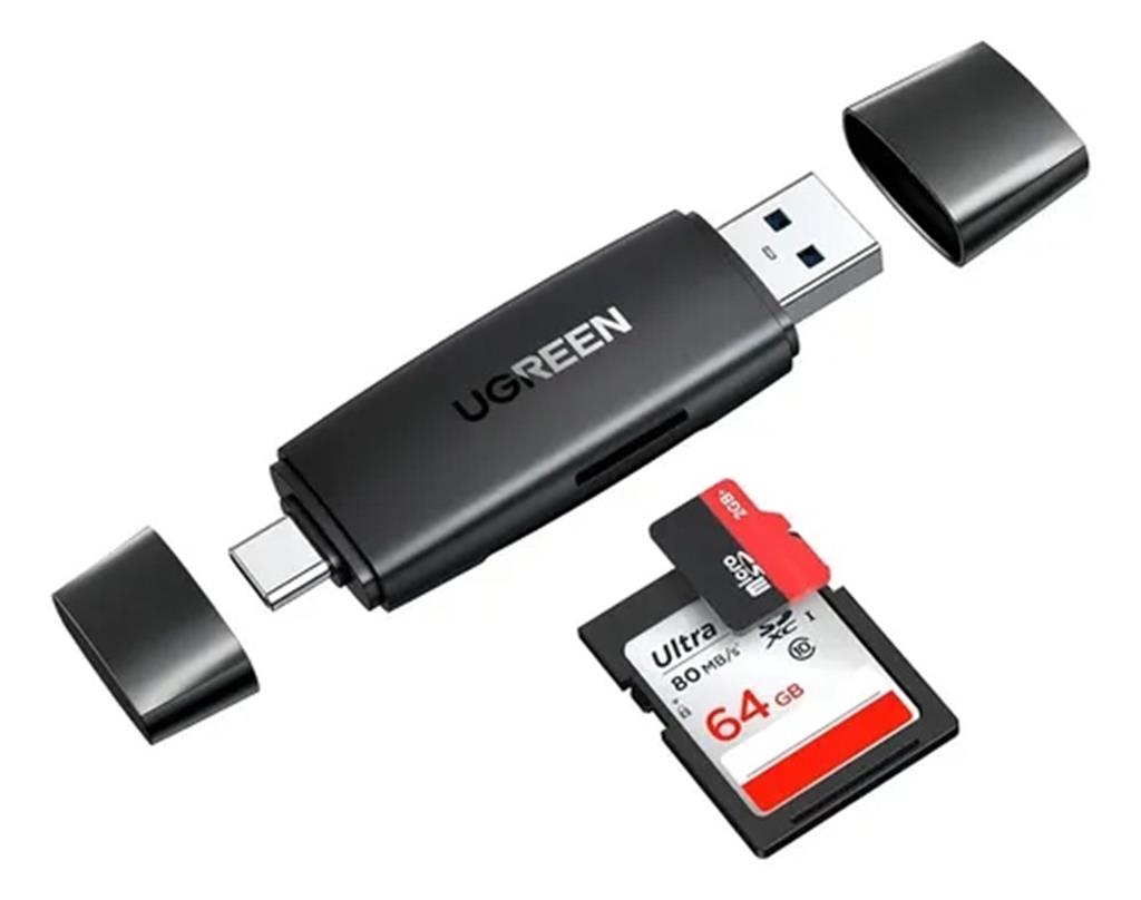UGREEN Lector Tarjeta Sd Tf 2 En 1 Usb-c Usb 3.0 Dual