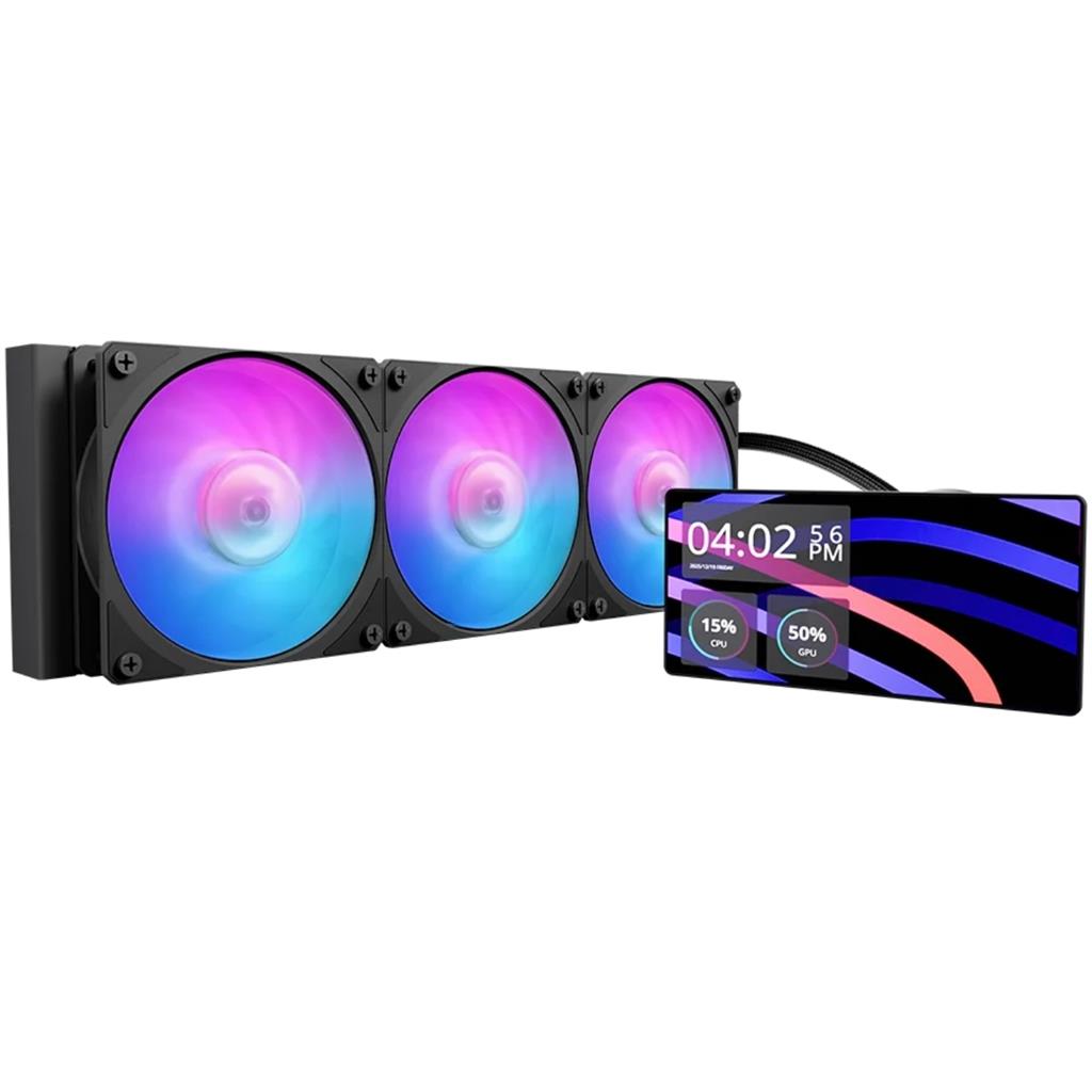 Water Cooler Cooler Master MasterLiquid Core LCD 6" 360 3 Fans 120mm ARGB Black