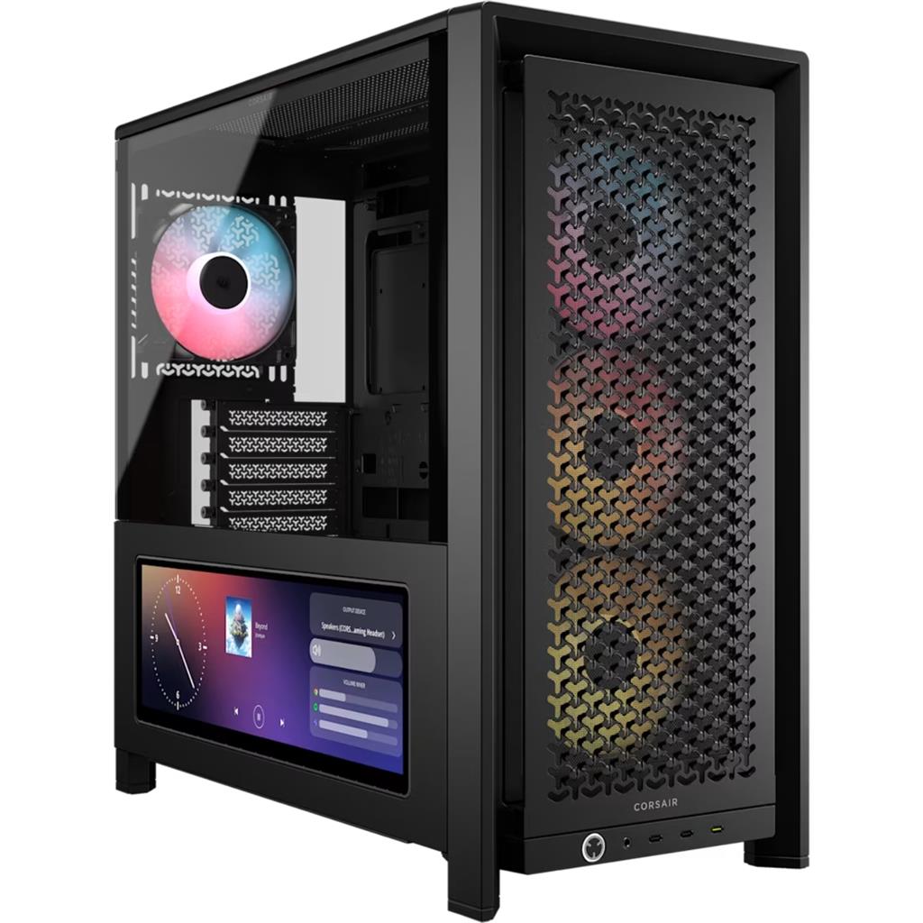 Gabinete CORSAIR FRAME 4000D LCD RS Performance Mid-Tower Negro