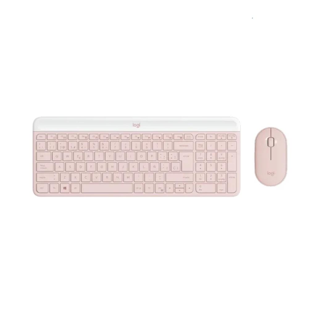 Teclado+Mouse Logitech Wir MK470 Slim Rose 920-011312
