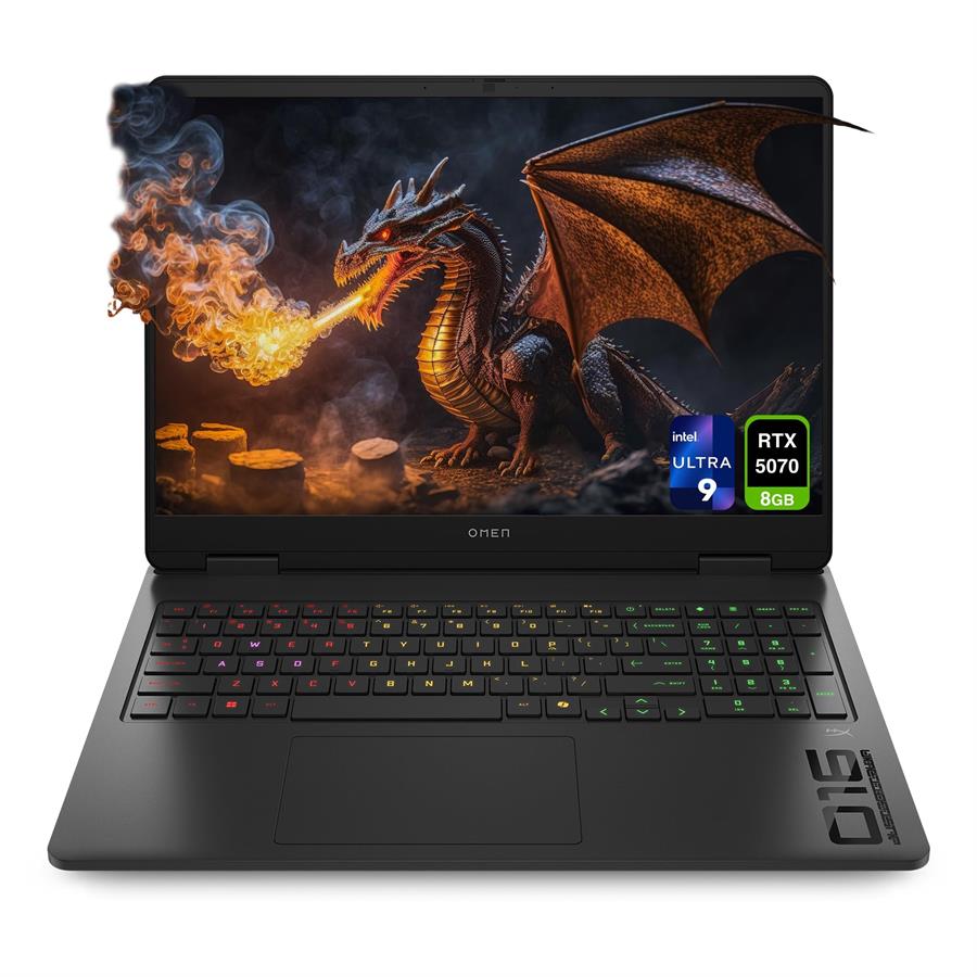Notebook HP OMEN 16-AN0075CL  Core Ultra 9 285H 32GB 1TB  NVIDIA® GeForce RTX™ 5070 8GB 16" 2K (1920 x 1200) 144Hz