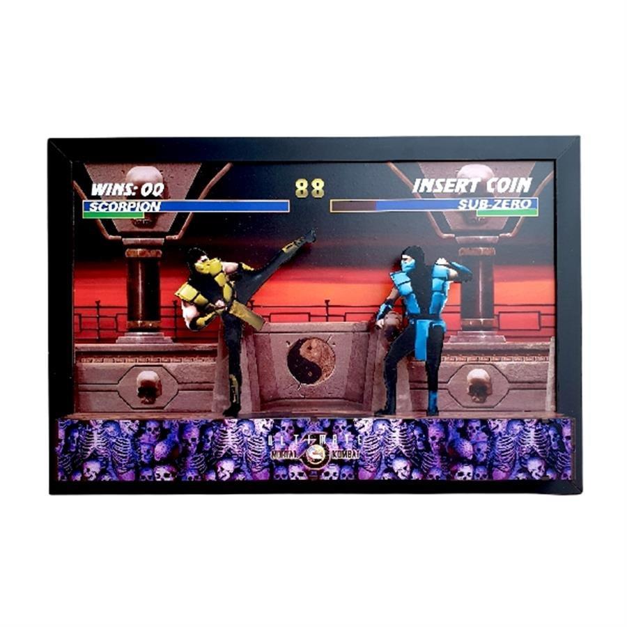 Cuadro Gamer 3D Mortal Kombat 3 Ultimate Scorpion Vs Sub Zero