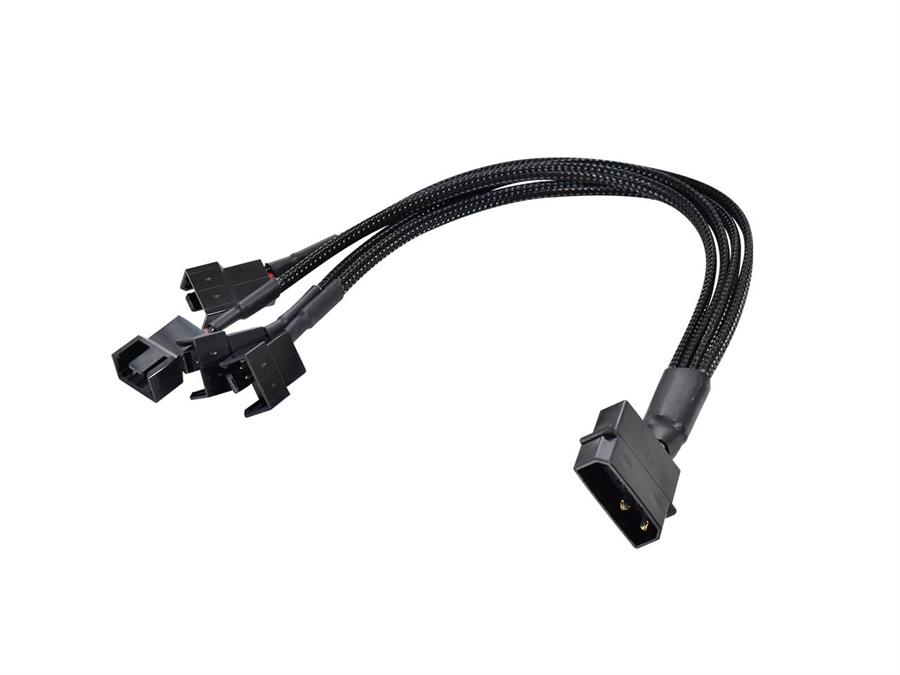 Cable de alimentacion molex 12V a 4 coolers de 4 pines