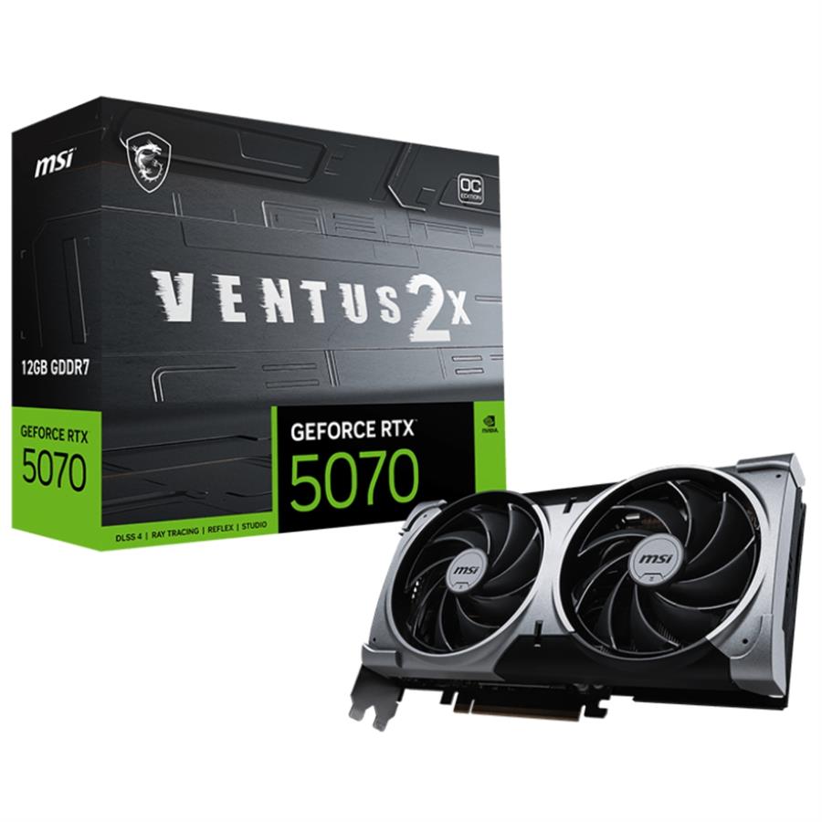 Placa de video MSI GeForce RTX 5070 Ventus 2X OC 12GB