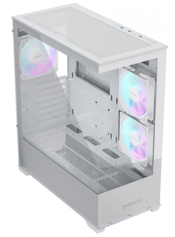 Gabinete Gamer Raidmax Infinita I801 Fishtank ARGB TG White