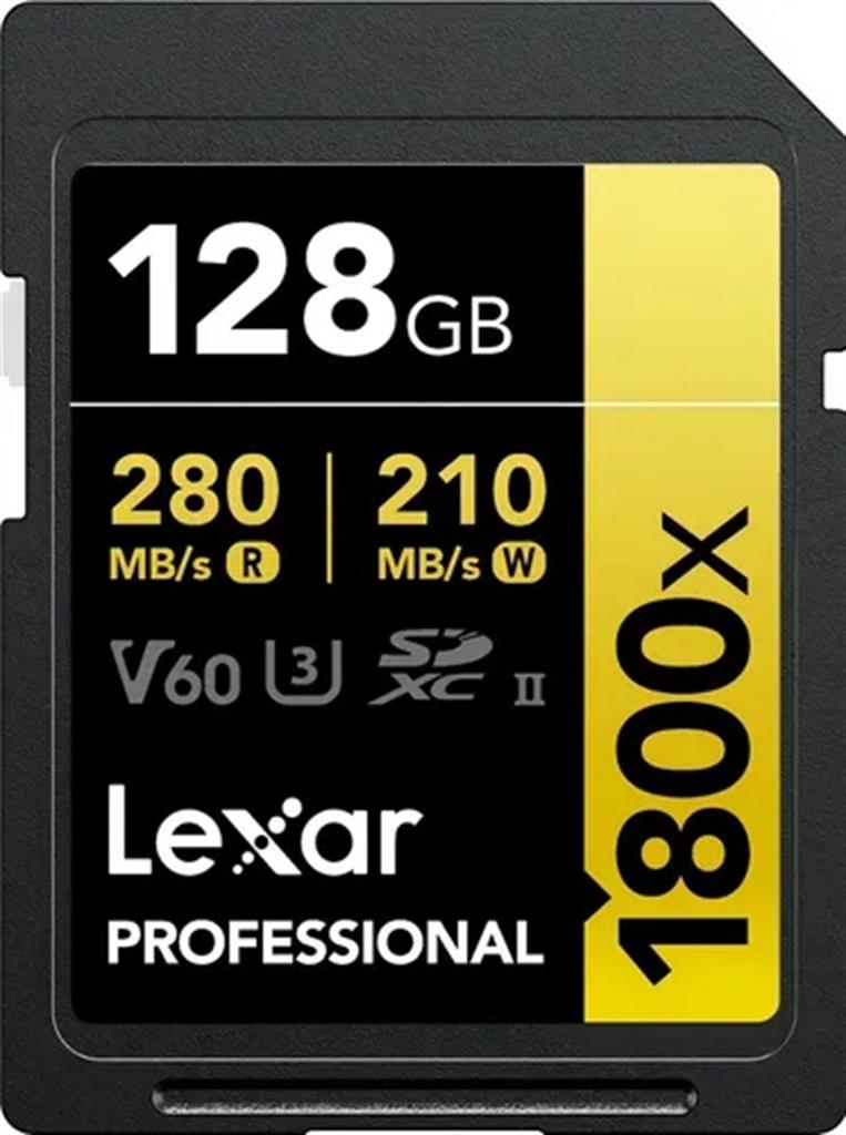 Tarjeta SDXC Lexar 1800X 128GB UHS-II C10