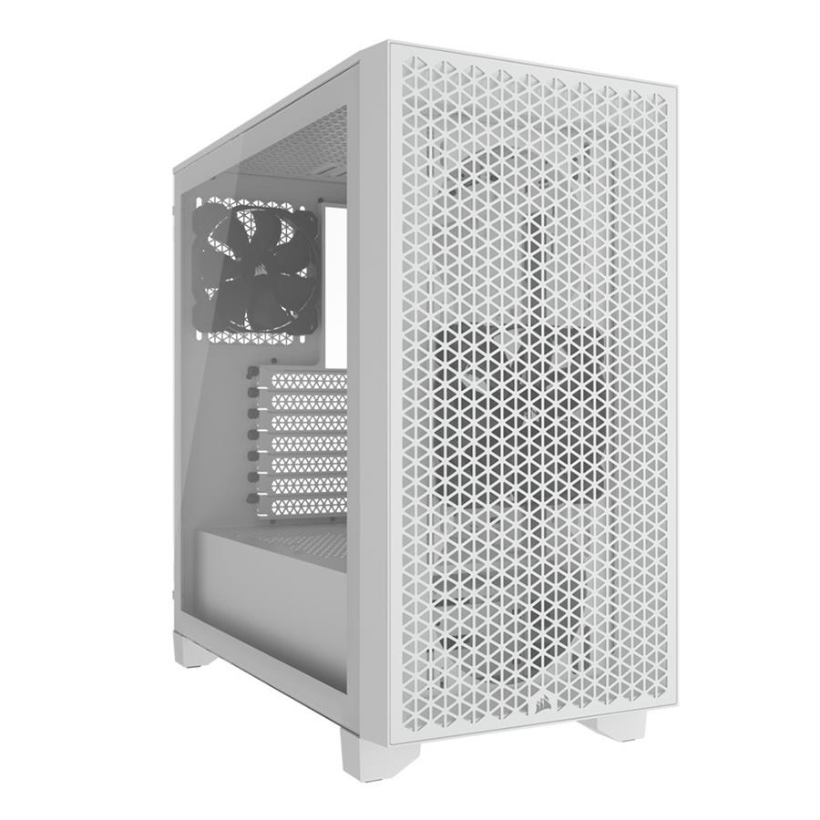 Gabinete Corsair 3000D Airflow Mid-Tower TG Fan x2 White