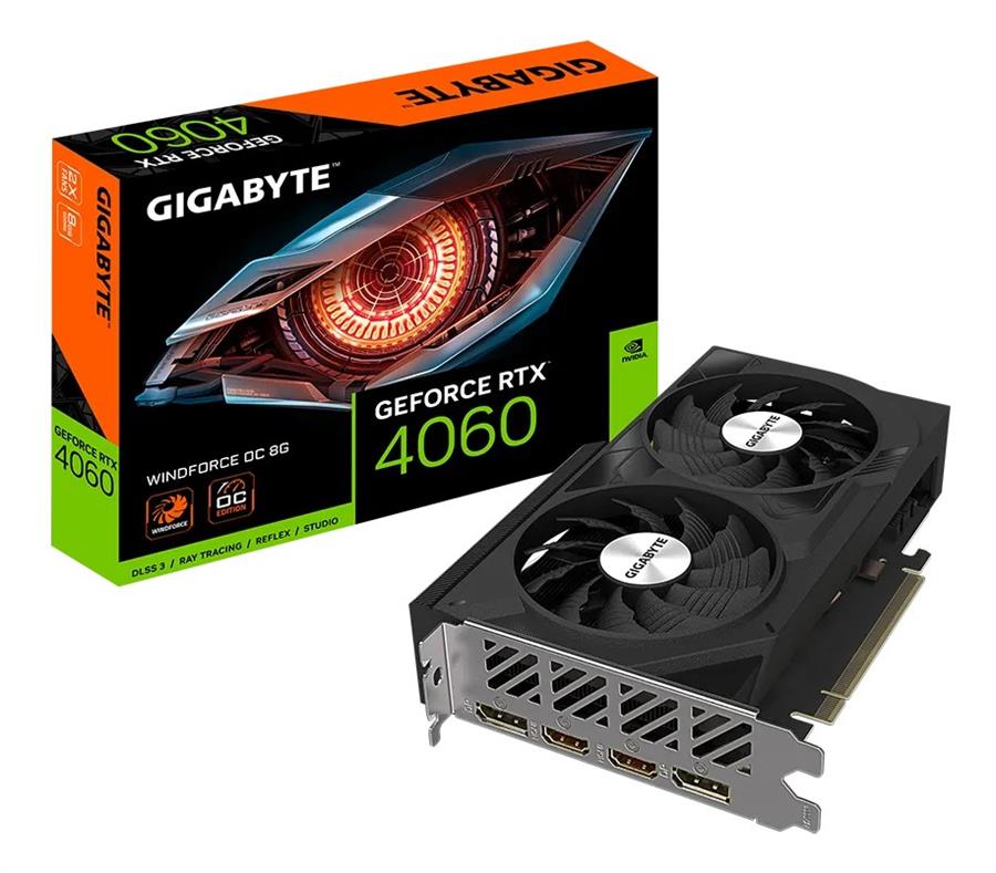 Placa De Video Gigabyte Geforce Rtx 4060 Windforce OC 8G