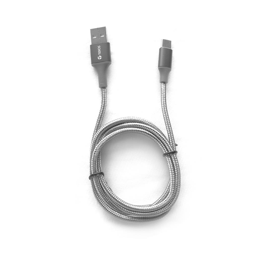 Cable Teros USB-A a USB-C Grey