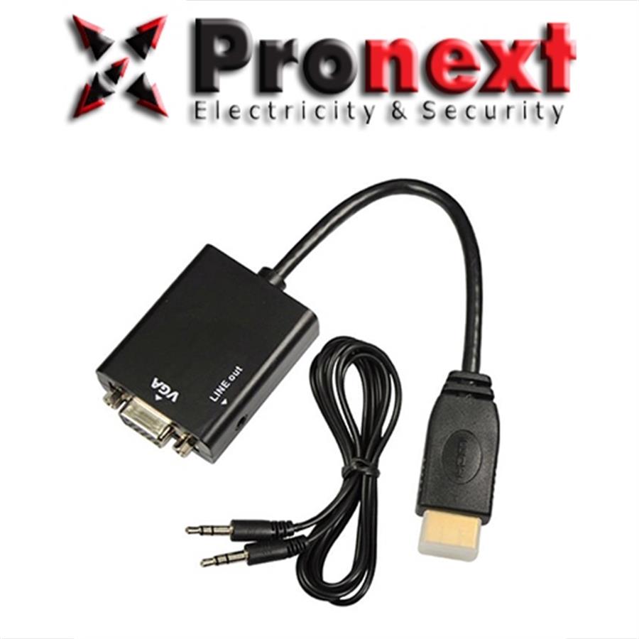 Conversor HDMI a VGA + 3.5Mm Audio Pronext (AR HDMI VGA CA)
