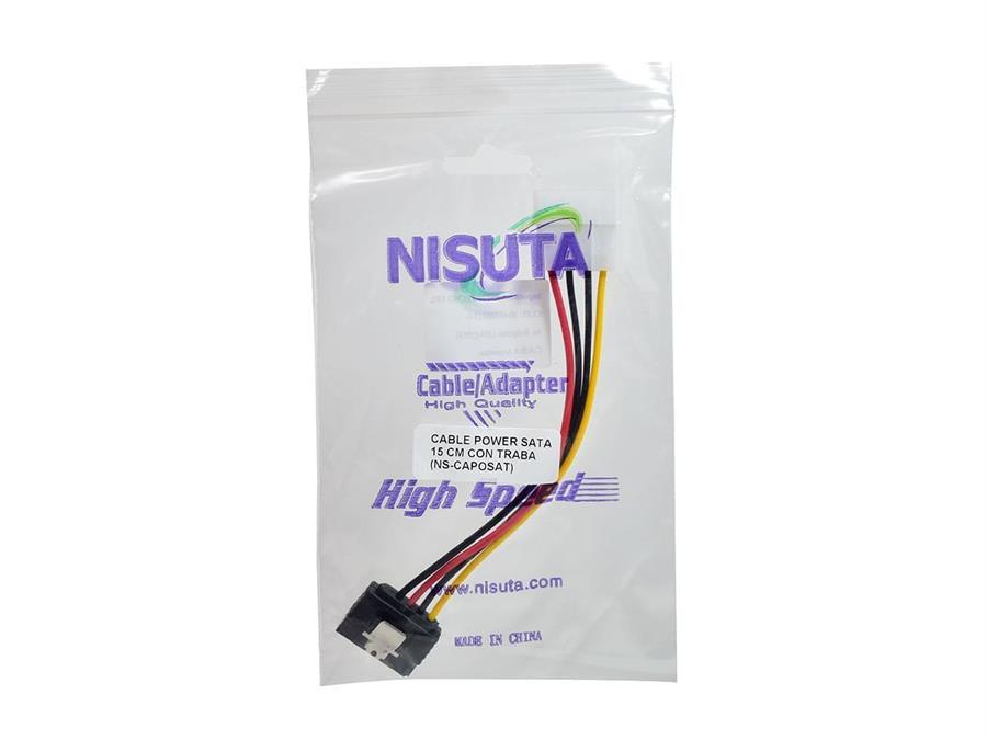 Cable Power Sata 15 Cm A Molex Con Traba Nisuta Ns-caposat