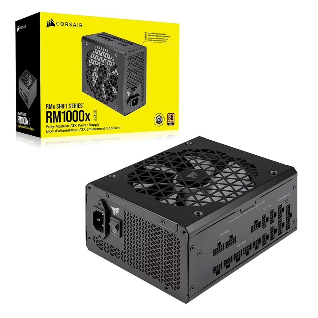 Fuente Corsair RM1000x Shift 1000W 80 Plus Gold Full Modular PCIe 5.1 / ATX 3.1 Black (3851)
