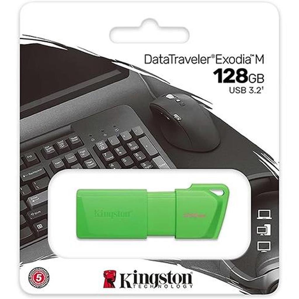 Pen Drive KINGSTON Exodia M 128GB USB 3.2 Neón Verde