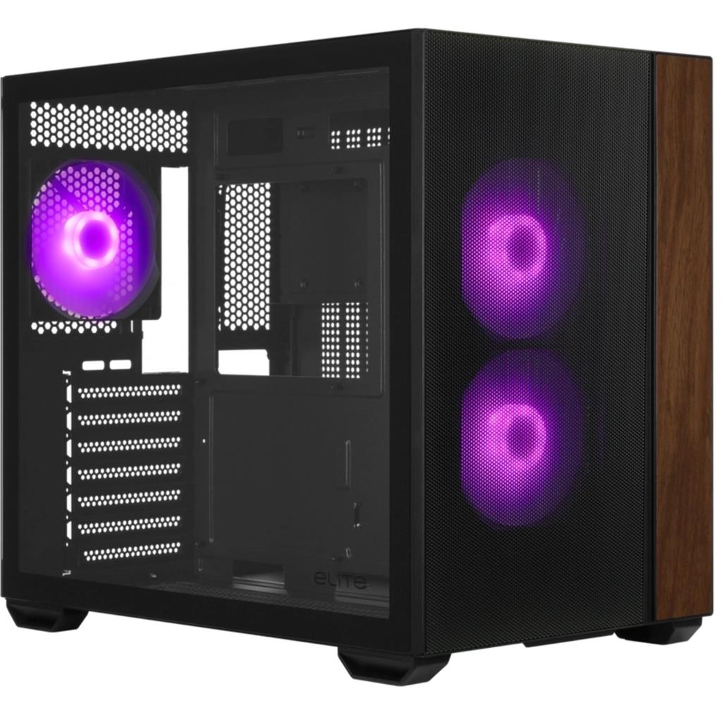 Gabinete Cooler Master Elite 660 3 fans ARGB Black
