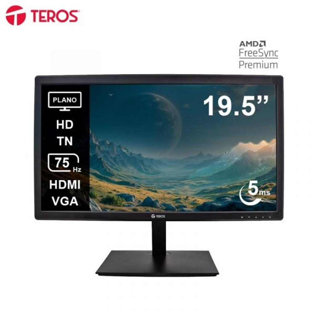 Monitor Teros TE-1916S 19.5 Plano TN HD  (1600x900) 75Hz 1ms Ficha USA