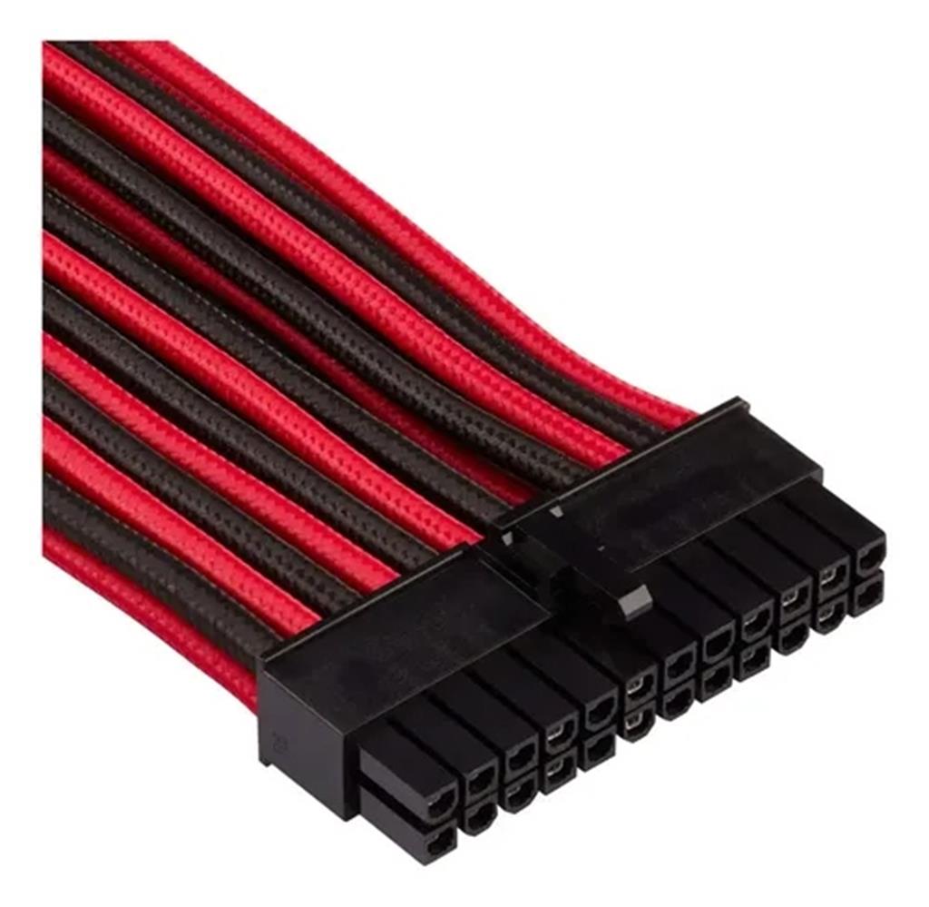 Cable con fundas individuales PCIe Gen 5 12V-2x6 de 600 W y 12 4 patillas con funda individual, Type 4, ROJO/NEGRO