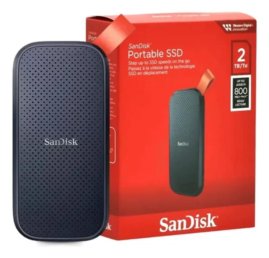 Disco SSD Externo Sandisk Portable 2Tb USB-C lectura 800MB/s